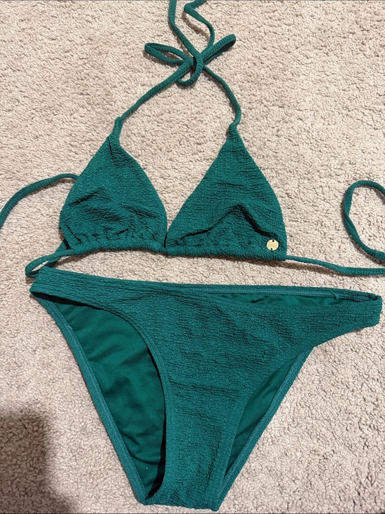 Billabong Other - Billabong Teal Textured Triangle Bikini Set